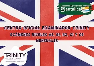 Bandera de Inglaterra con niveles A2 al C2 de Trinity College London para cursos de inglés para oposiciones